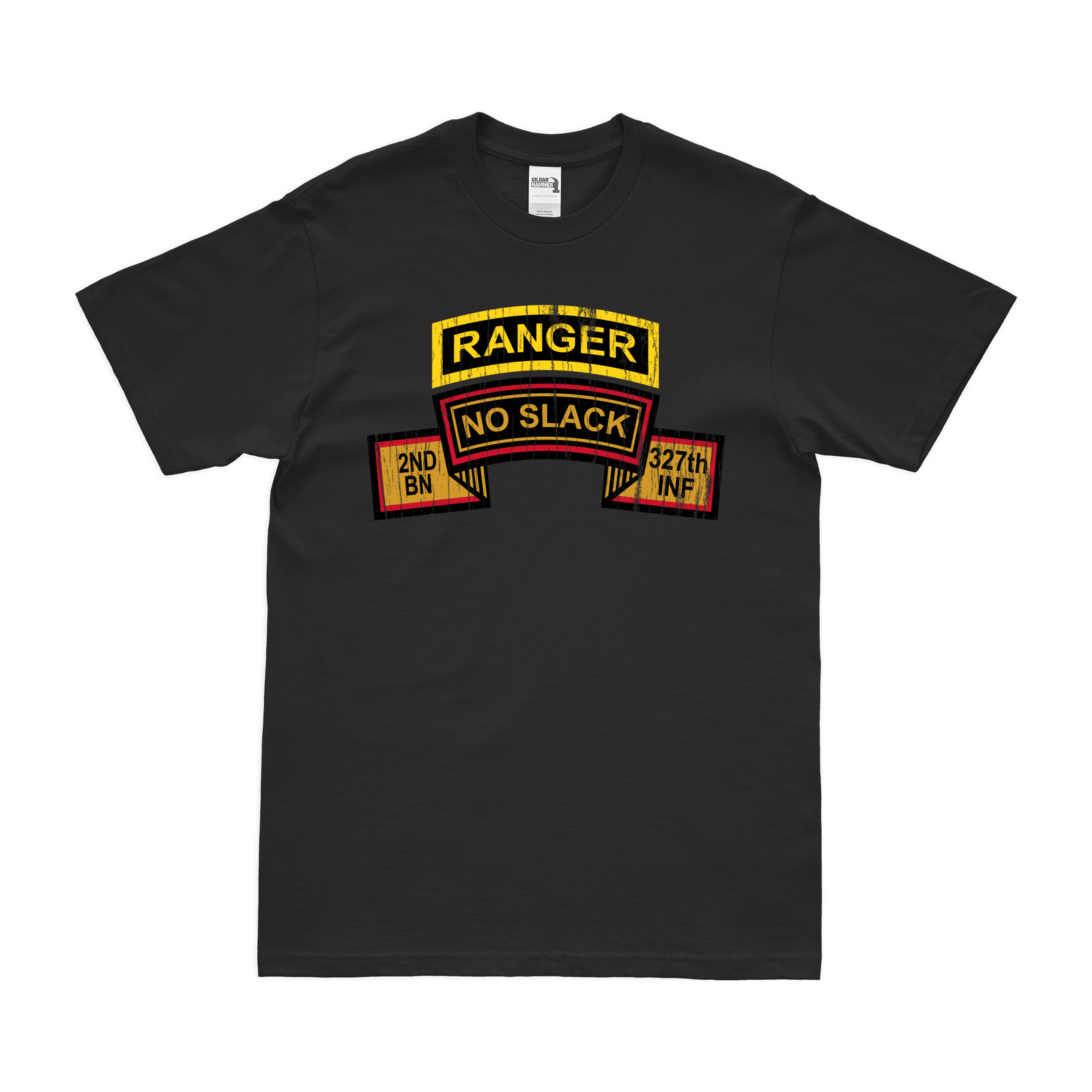 2-327 Infantry Regiment "No Slack" Ranger Tab T-Shirt Tactically Acquired   