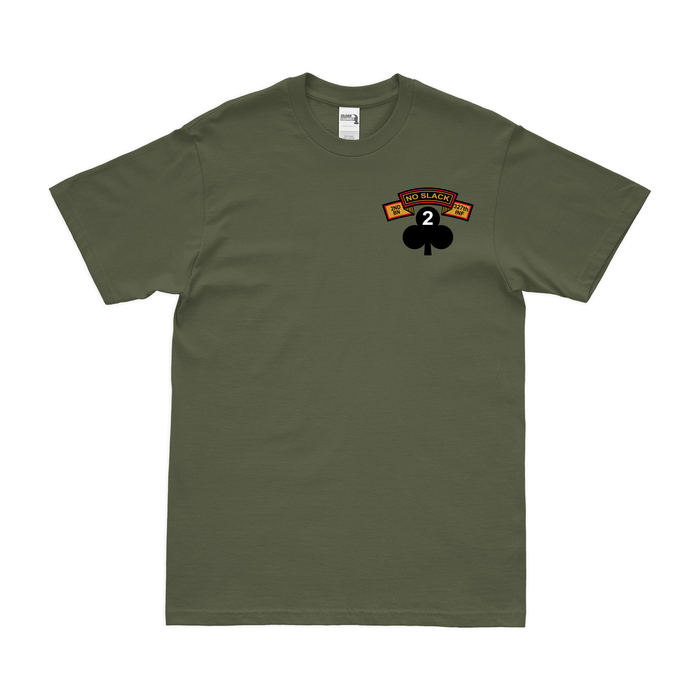 2-327 IR "No Slack" Shamrock Emblem Left Chest T-Shirt Tactically Acquired Small Military Green 