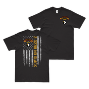 Double-Sided 2-327 'No Slack' American Flag T-Shirt Tactically Acquired Black Small 