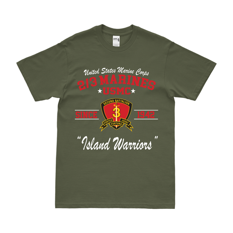 2nd Bn 3rd Marines (2/3 Marines) 'Island Warriors' USMC Legacy T-Shirt