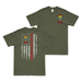 Double-Sided 2/5 Marines American Flag T-Shirt Tactically Acquired Military Green Small 