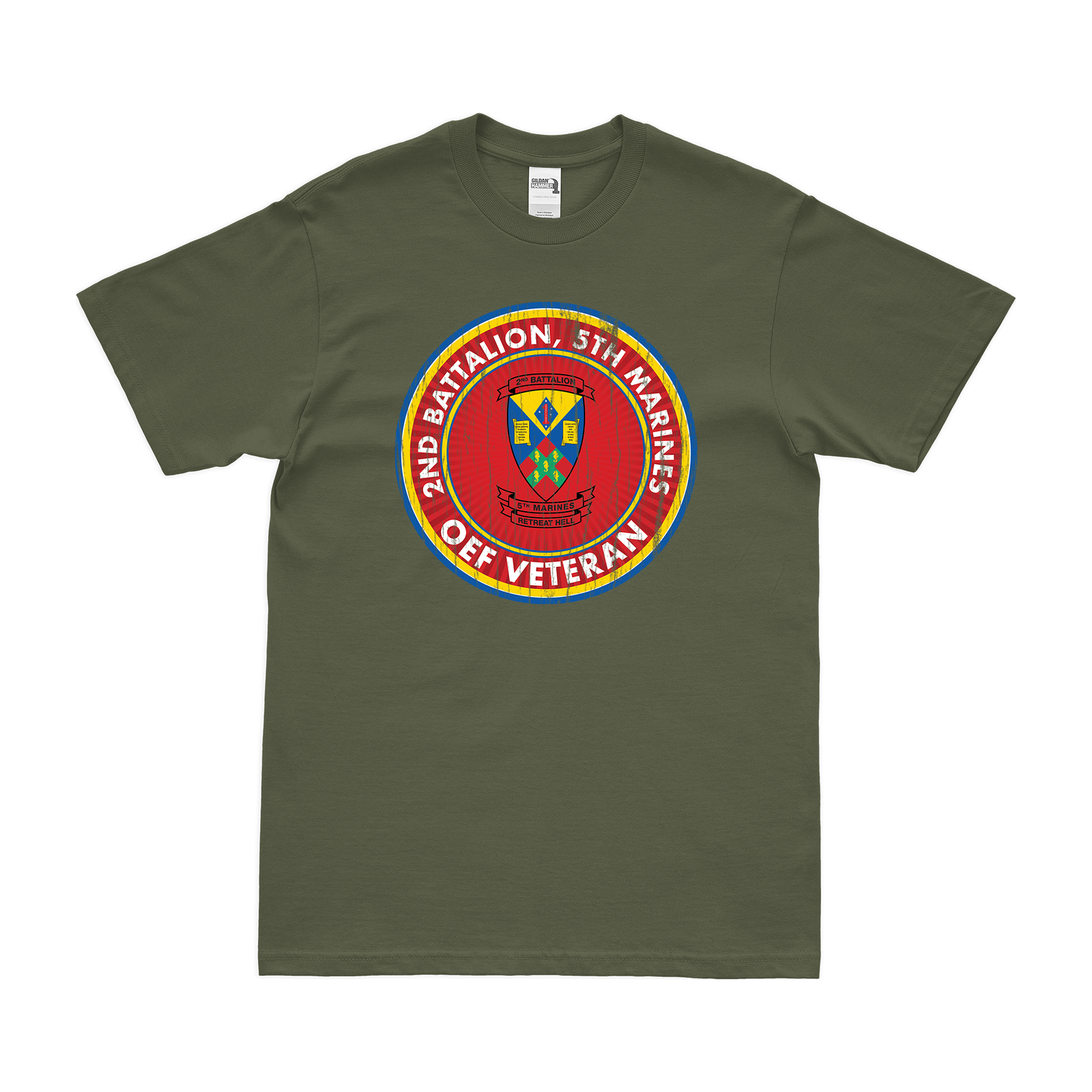 2nd Bn 5th Marines (2/5 Marines) OEF Veteran T-Shirt Tactically Acquired   