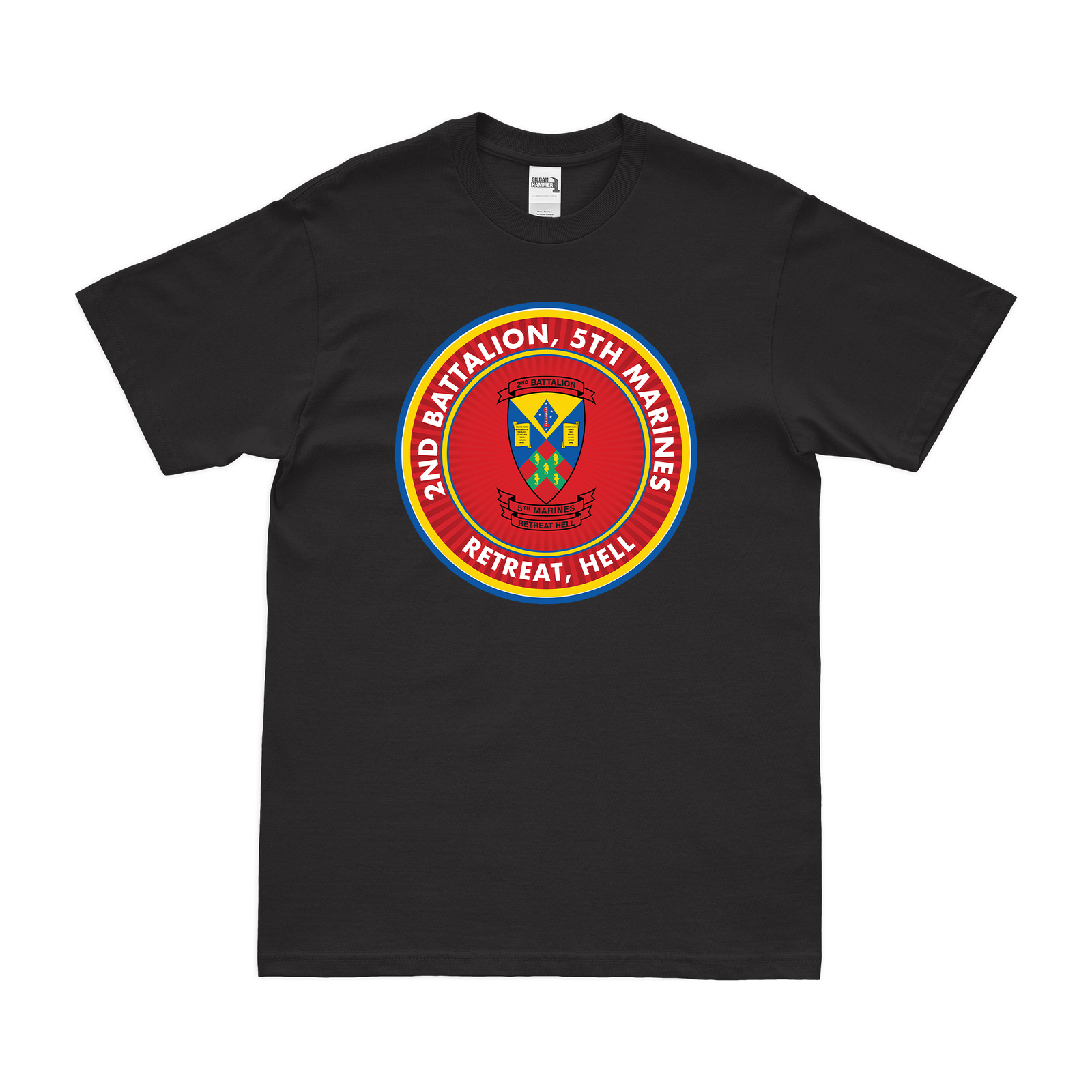 2nd Bn 5th Marines (2/5 Marines) Retreat Hell T-Shirt Tactically Acquired   