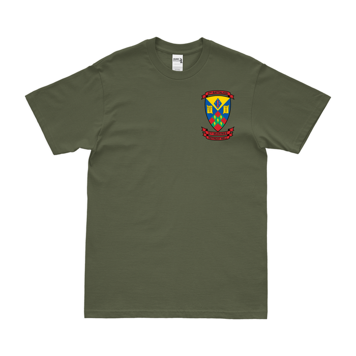 2/5 Marines Logo Left Chest Emblem T-Shirt Tactically Acquired Small Military Green 