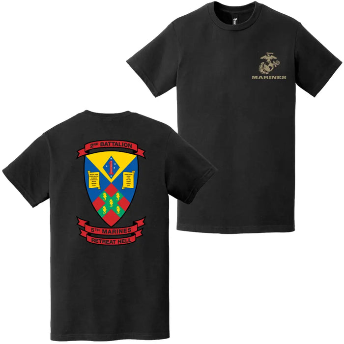 Double-Sided 2/5 Marines Unit Logo EGA T-Shirt Tactically Acquired   