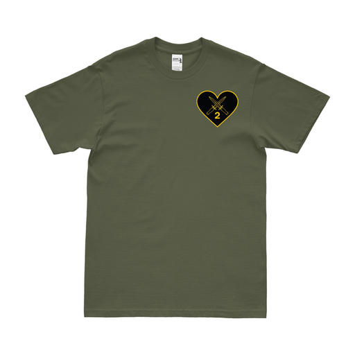 2-502nd Infantry Regiment "Strike Force" Left Chest T-Shirt Tactically Acquired Military Green Small 