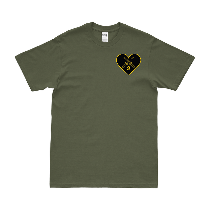 2-502nd Infantry Regiment "Strike Force" Left Chest T-Shirt Tactically Acquired Military Green Small 