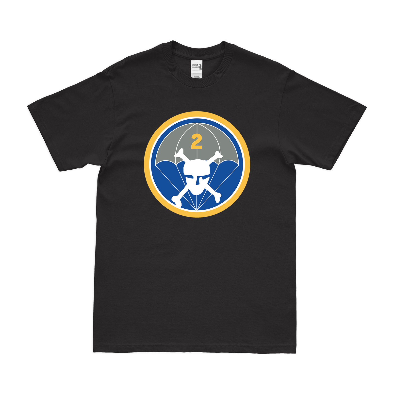 2-504 Airborne Infantry Regiment Logo T-Shirt Tactically Acquired Black Clean Small