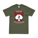 2-506th Infantry Regiment 'White Currahee' Emblem T-Shirt Tactically Acquired Military Green Clean Small