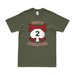 2-506th Infantry Regiment 'White Currahee' Emblem T-Shirt Tactically Acquired Military Green Distressed Small