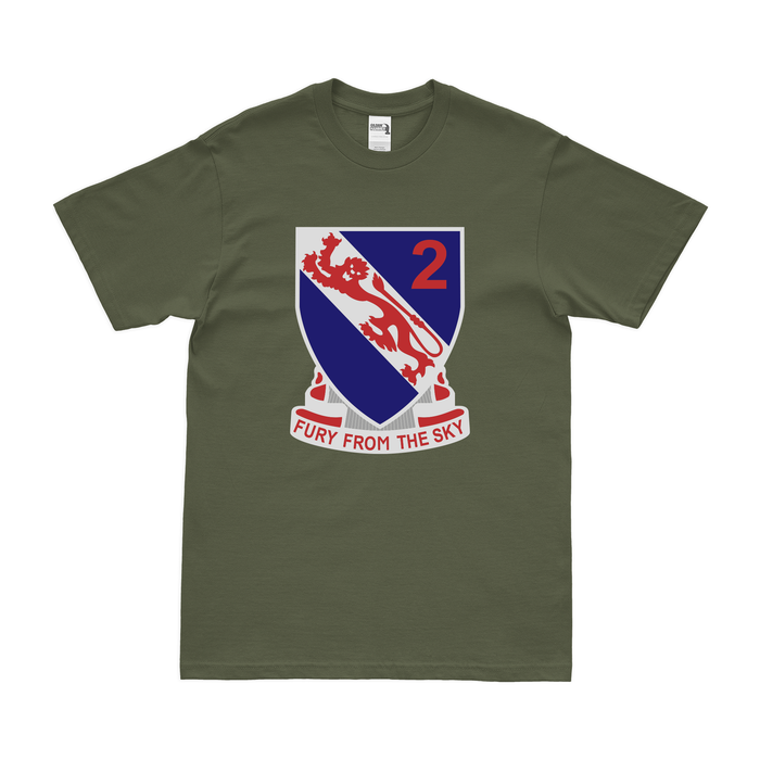 2-508 PIR '2 Fury' Logo Emblem T-Shirt Tactically Acquired Military Green Clean Small