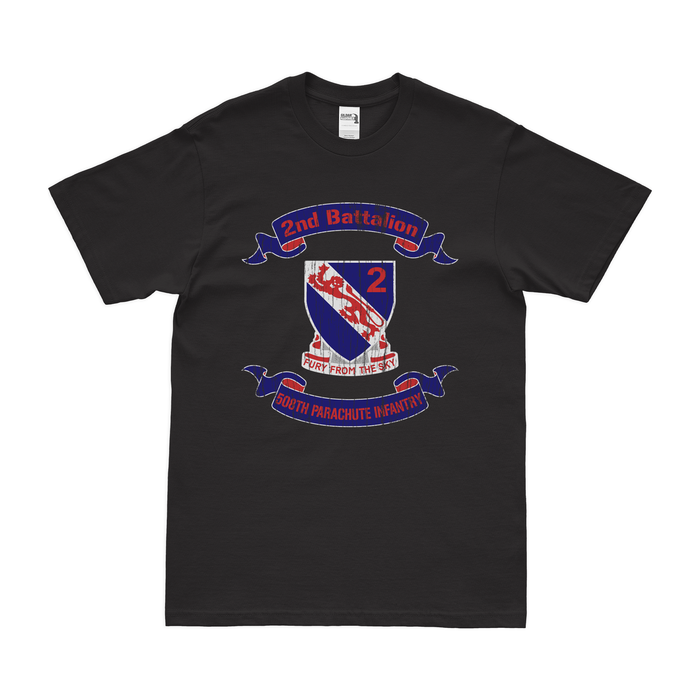 2-508 PIR '2 Fury' Motto Scroll T-Shirt Tactically Acquired Black Distressed Small