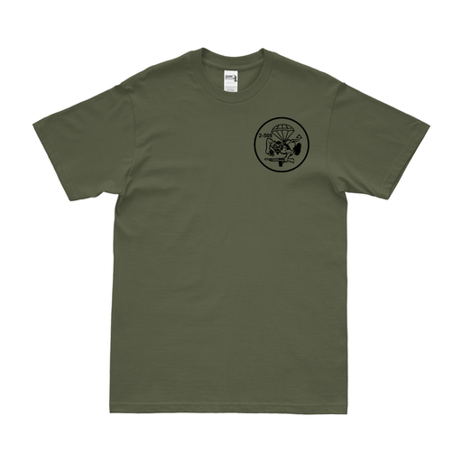 2-508 Parachute Infantry "2 Fury" Left Chest Butt Devil T-Shirt Tactically Acquired Military Green Small 