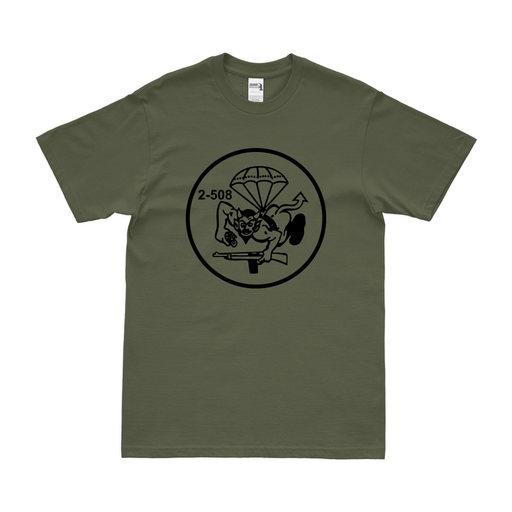 2-508 Parachute Infantry "2 Fury" Butt Devil T-Shirt Tactically Acquired Military Green Clean Small