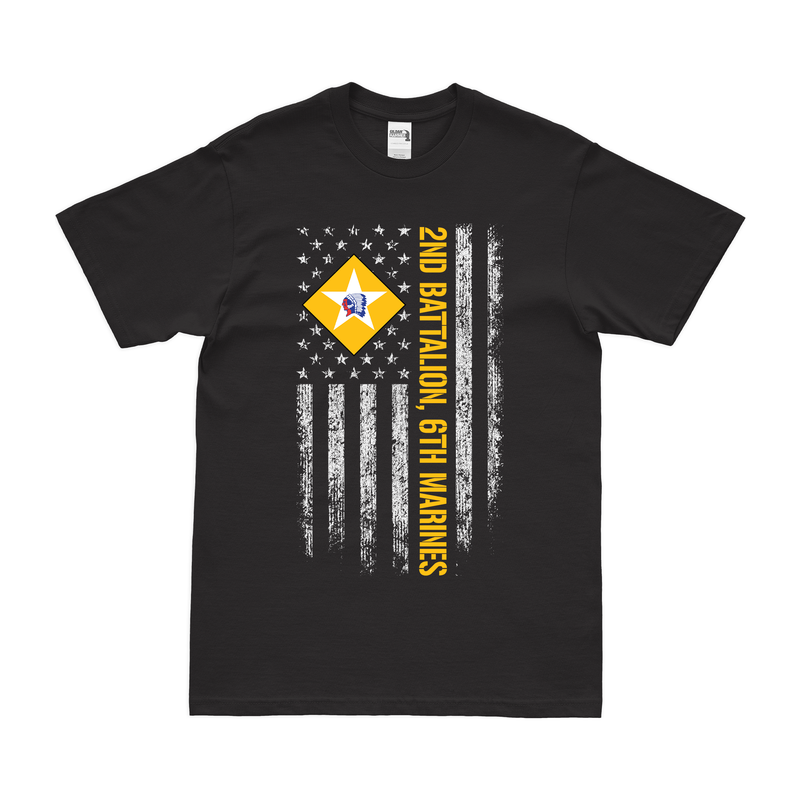 2/6 Marines American Flag T-Shirt