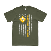 2/6 Marines American Flag T-Shirt Tactically Acquired Military Green Small 