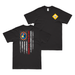 Double-Sided 2/6 Marines American Flag Logo T-Shirt Tactically Acquired Black Small 