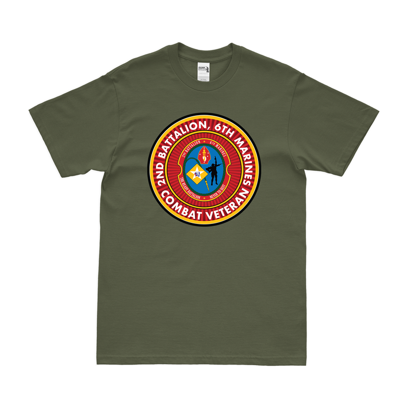 2nd Bn 6th Marines (2/6 Marines) Combat Veteran T-Shirt