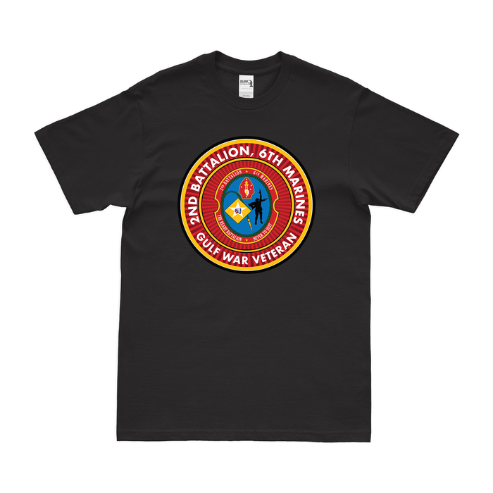2/6 Marines Gulf War Veteran T-Shirt Tactically Acquired Black Clean Small