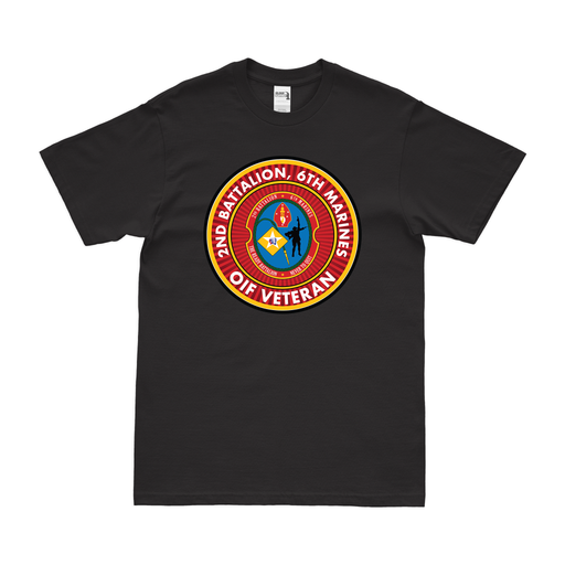 2/6 Marines OIF Veteran T-Shirt Tactically Acquired Black Clean Small