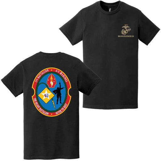 Double-Sided 2/6 Marines Unit Logo EGA T-Shirt Tactically Acquired   