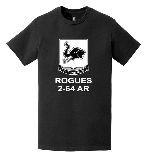 2-64 Armor Regiment "Rogues" Emblem T-Shirt Tactically Acquired   