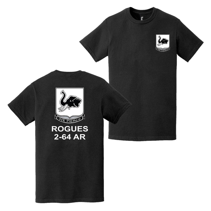 Double-Sided 2-64 Armor Regiment "Rogues" T-Shirt