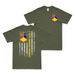 Double-Sided 2-66 Armor Regiment American Flag T-Shirt Tactically Acquired Military Green Small 