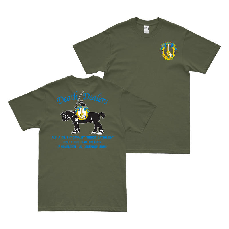 Alpha Co. 2-7 CAV Phantom Fury Death Dealers T-Shirt