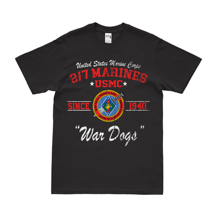 2/7 Marines Since 1940 Unit Legacy T-Shirt Tactically Acquired Black Distressed Small