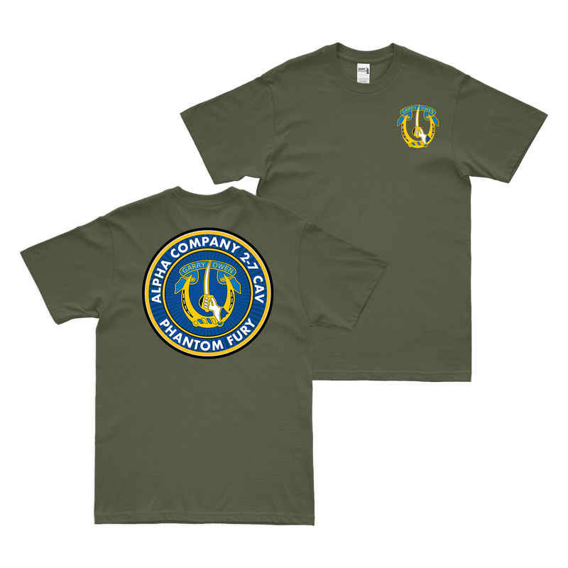 Alpha Co. 2-7 Cavalry Phantom Fury OIF Emblem T-Shirt