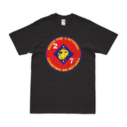 2/7 Marines Vietnam Unit Emblem T-Shirt Tactically Acquired Black Distressed Small