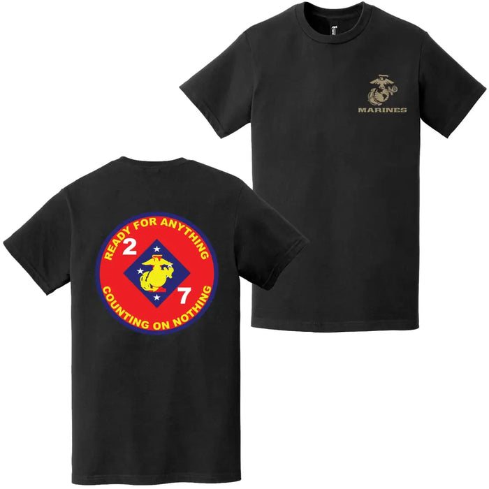 Double-Sided 2/7 Marines Vietnam Logo EGA T-Shirt Tactically Acquired   