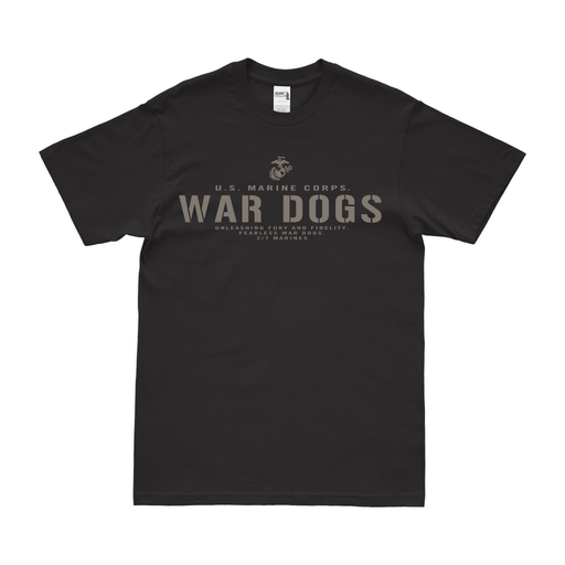 2/7 Marines 'War Dogs' Motto T-Shirt Tactically Acquired Black Small 