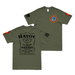 Double-Sided 2/7 Marines Whiskey Label T-Shirt Tactically Acquired Military Green Small 