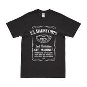 2nd Battalion 8th Marines (2/8 Marines) Whiskey Label T-Shirt Tactically Acquired Small Black 