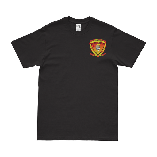 2nd Battalion, 9th Marines (2/9 Marines) Left Chest Logo T-Shirt Tactically Acquired Small Black 