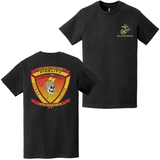 Double-Sided 2/9 Marines Unit Logo EGA T-Shirt Tactically Acquired   