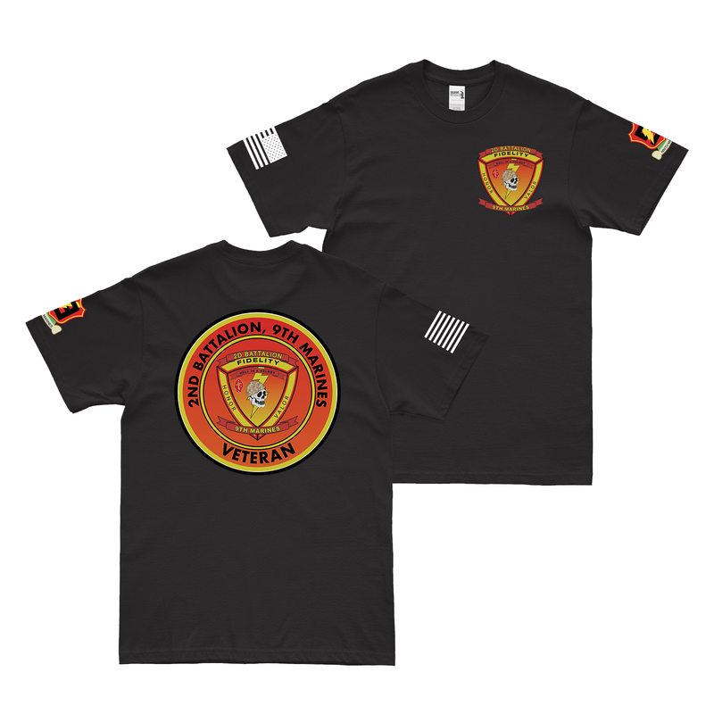 Double-Sided 2/9 Marines Veteran T-Shirt