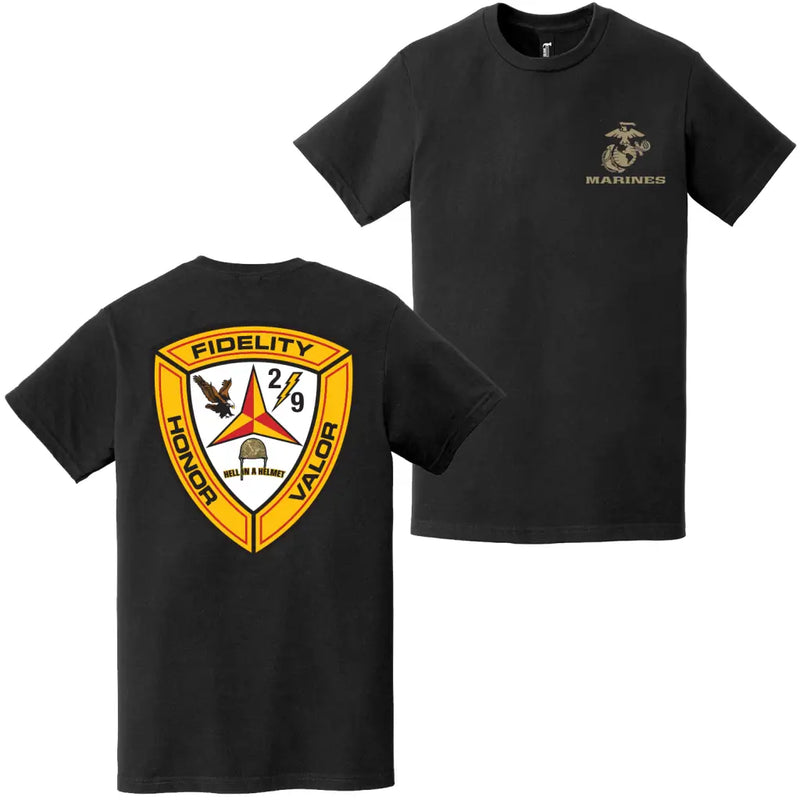 Double-Sided 2/9 Marines Old Logo EGA T-Shirt