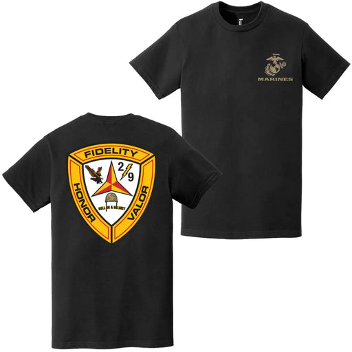Double-Sided 2/9 Marines Old Logo EGA T-Shirt Tactically Acquired   