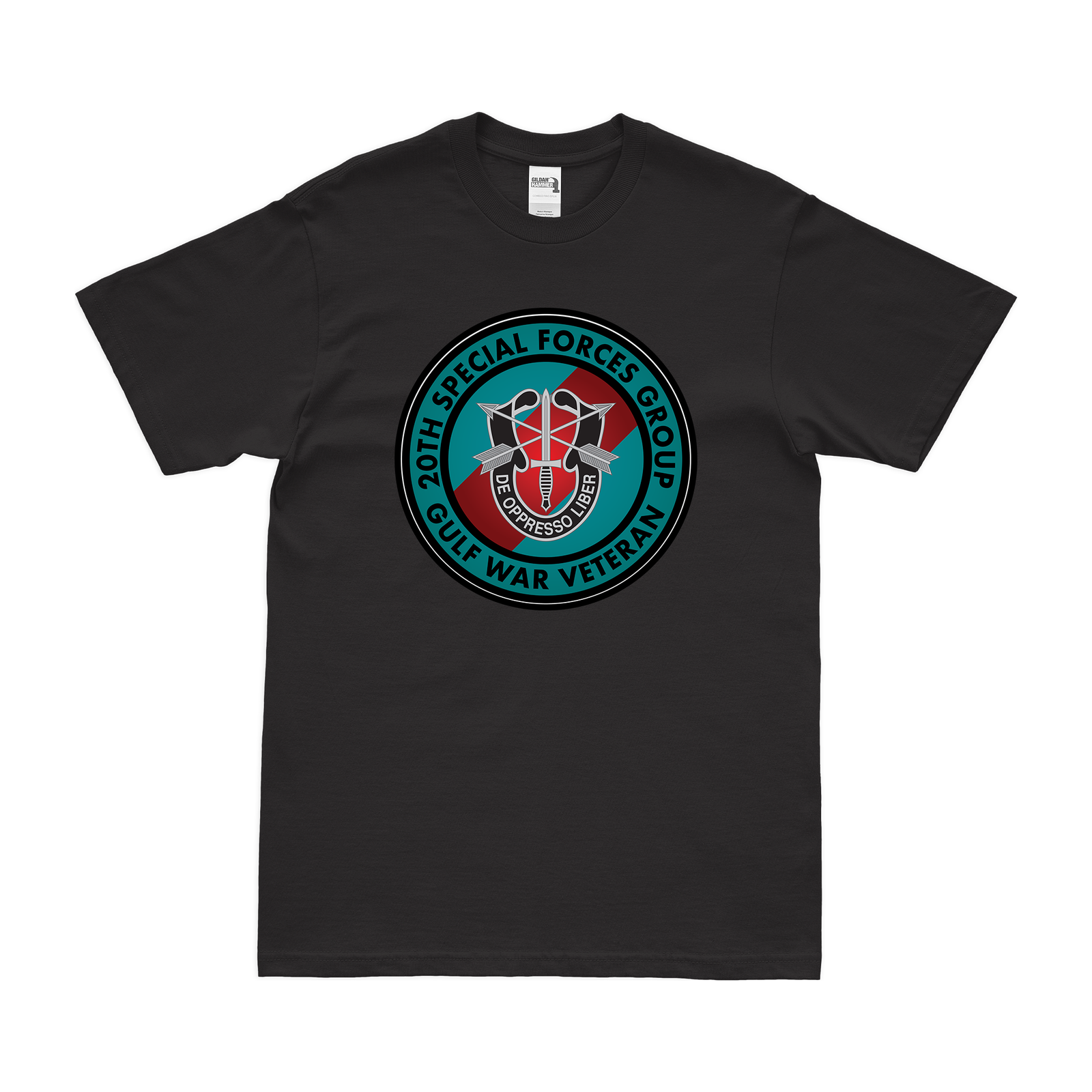 20th Special Forces Group (20th SFG) Gulf War Veteran T-Shirt Tactically Acquired Black Small 