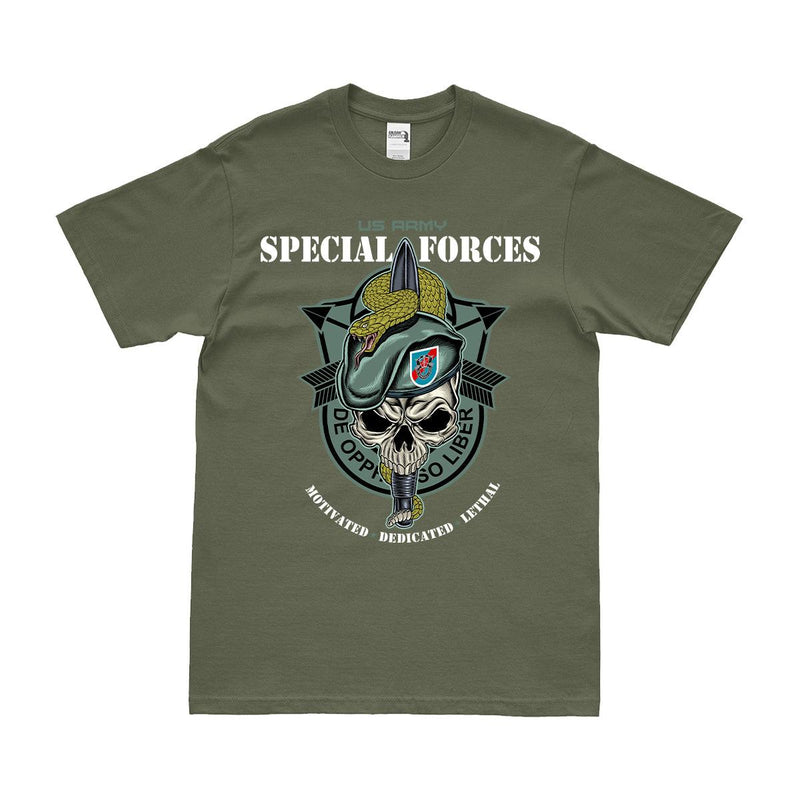 20th Special Forces Group (20th SFG) 'Snake Eaters' Skull T-Shirt