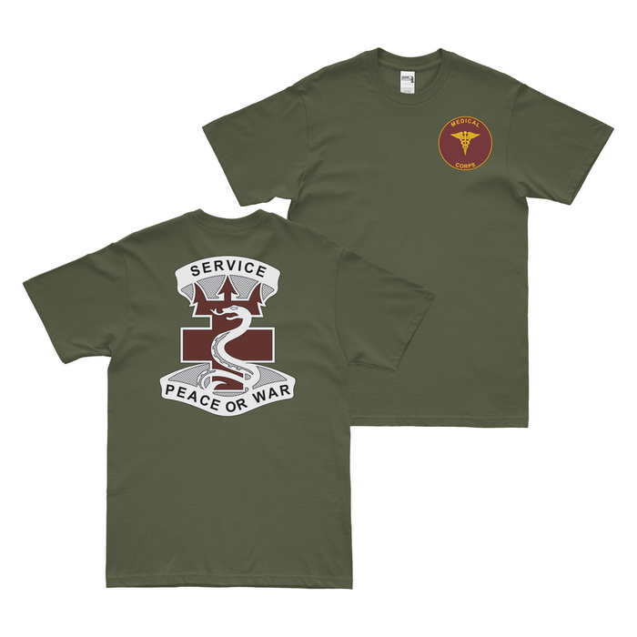 Double-Sided 213th Medical Brigade T-Shirt Tactically Acquired Military Green Small 