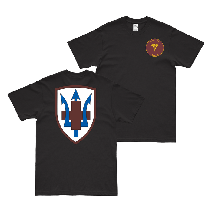 Double-Sided 213th Medical Brigade Logo T-Shirt Tactically Acquired Black Small 