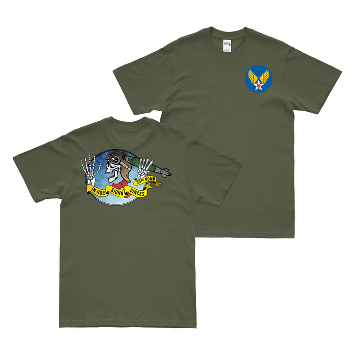 Double-Sided 23rd Bombardment Squadron WW2 T-Shirt Tactically Acquired Military Green Small 