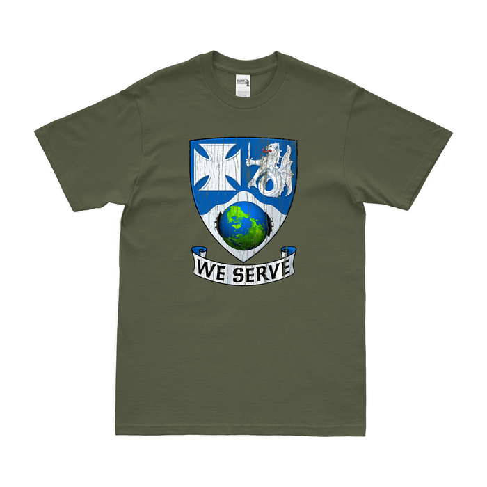 U.S. Army 23rd Infantry Regiment Unit Logo Emblem T-Shirt Tactically Acquired Military Green Distressed Small