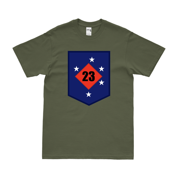 23rd Marine Regiment Logo Emblem T-Shirt Tactically Acquired Military Green Clean Small