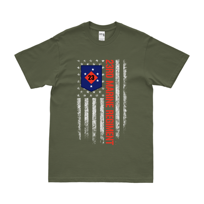 23rd Marine Regiment American Flag T-Shirt