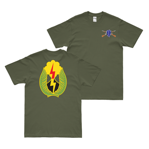 Double-Sided 25th Infantry Division DUI T-Shirt Tactically Acquired Small Military Green 